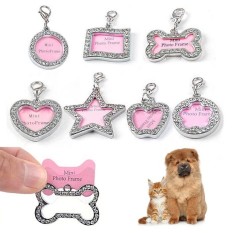 Mini Hewan Peliharaan Anjing Kucing Anak Anjing Nama: Bentuk Acak ID Zinc Alloy Engraving Hewan Peliharaan:-Intl
