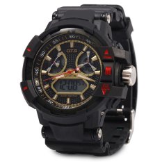 Mobil Kecil OTS 8061 Pria LED Digital Luminous Analog Jam KUARSA Outdoor Olahraga Dual Jam Tangan Movt Hitam dan Orange (Warna: hitam dan Oranye)-Intl