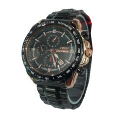 Mirage Crhono Variasi Jam Tangan Pria - Hitam Gold-Plat Hitam - Stainless - MG332