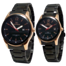 Mirage Date - Jam Tangan COUPLE - Stainless Steel - MRG 710 BG COUPLE