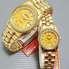 Mirage - Jam Tangan Couple - Stainless Steel - MRG 668 Couple Gold