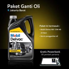 Mobil Delvac MX™ 15W-40 (5 liter) Paket Ganti Oli (Jakarta Barat)
