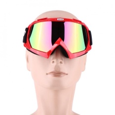 Motor ATV Pelindung Motor Trail Goggles Eyewear Ski Goggle Colorful Clear Lens Red-Intl