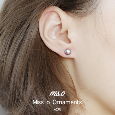 MSO S925 Jepang atau Korea Selatan Umpan Balik Perak Elegan Anting Mutiara Anting