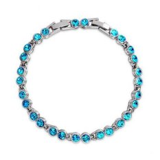 MT Perak Charm Gelang Perhiasan Fashion Crystal Cuff Gelang Perhiasan untuk Wanita Wanita Pria 0015GXB