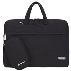 Multifungsi Tas Selempang Tas Jinjing untuk Macbook Air Pro Tab Merk Samsung HP Acer ASUS Lenovo Dell Toshiba Universal 13 Inch Komputer Laptop Noteboook Hitam