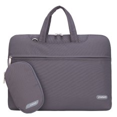 Multifungsi Tas Selempang Tas Jinjing untuk MacBook Pro Tab Merk Samsung HP Acer ASUS Lenovo Dell Toshiba Universal 15 Inch Komputer Laptop Noteboook Abu-abu