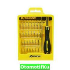 MURAH!! KRISBOW SET OBENG PRESISI PRECISION / OBENG 32 PCS BIT / MATA