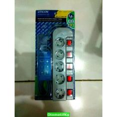 MURAH!! STOP KONTAK 5 LUBANG SAKLAR LAMPU MASING2 KABEL 1-5 METER UTICON