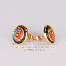 Anting Retro Reinkarnasi Cloisonne Enamel