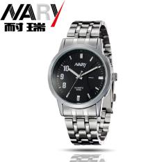 Nary Jam Tangan Analog Strap Stainless Steel - 6069 - Silver