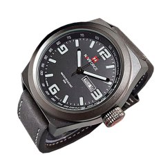 Naviforce Jam Tangan Pria - Leather Strap - NF 9059cbk - Hitam