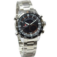Naviforce - Jam tangan Pria - Silver - Strap Stainless Steel - NF 9033 S