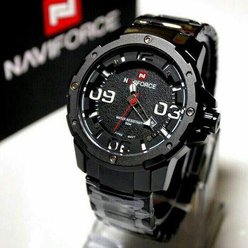 Naviforce - Jam Tangan Pria - Stainless Steel - NF9078 Black White