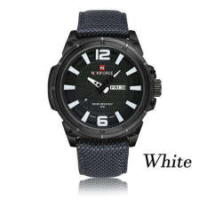 NaviForce - Jam Tangan pria - Strap Canvas - NF9066 Black