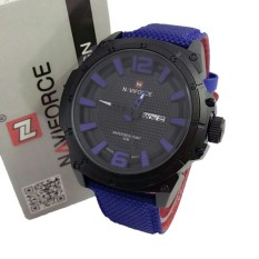Naviforce - Jam Tangan Pria -Strap Kanvas - Nf-9066- blue