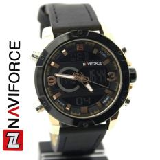 Naviforce NF9097 - Jam Tangan Pria - Original Branded - Fiture Dual Time - Strap Leather
