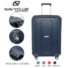 Navy Club New Arrival Tas Koper Frame Hardcase Fiber - PP 4 Roda Putar Kunci TSA - CHGJ Size 20 Inch - Dark Blue