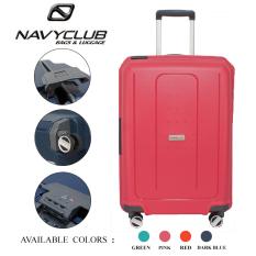 Navy Club New Arrival Tas Koper Frame Hardcase Fiber - PP 4 Roda Putar Kunci TSA - CHGJ Size 28 Inch - Pink