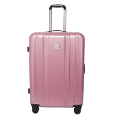 Navy Club New Arrival Tas Koper Hardcase Fiber PC - 4 Roda - Resleting Anti Tusuk Expandable - Kunci TSA - CHGH Size 20 Inch - Rose Gold GJEK