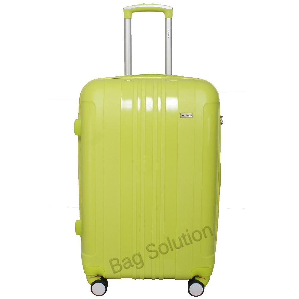 Luminox Tas Koper Hardcase PP - 4 Roda Putar - Kunci TSA GGCA Size 24 Inch - Hijau Stabilo