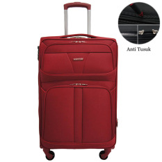 Navy Club Tas Koper Softcase 4 Roda Putar - Resleting Anti Tusuk - Kunci Tsa - 3841 32 Inch- Merah - Gratis Pengiriman JABODETABEK