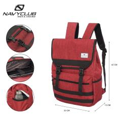 Navy Club New Arrival Tas Ransel Kasual Trendy - Tas Pria Tas Wanita EIBI - Merah GJK