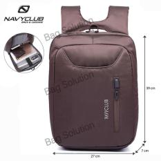 Navy Club Tas Ransel Laptop Tahan Air - Tas pria Tas Wanita Tas Laptop - 5883 Backpack Up to 15 inch - Coffee