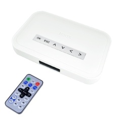 NBOX RM RMVB MP3 AVI MPEG DivX HDD HD TV USB SD Kartu MediaPlayerRemote (Putih)-Intl