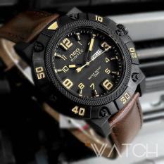 Neo Digitec Jam Tangan Pria - Leather Strap -Hitam – DG 1004 Coklat Tua (Brown)