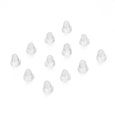Baru 100 Pcs Karet Anting-Anting Belakang Lengan Pemegang Sumbat Mur Silikon-Internasional