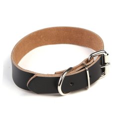Baru 2.3x53 Cm 2 Warna Kulit Sapi Puppy Choker Hewan Peliharaan Anjing Kucing Anjing Kerah Leher Buckle Kalung Restraint Lead Bisa Disesuaikan Hadiah-Intl
