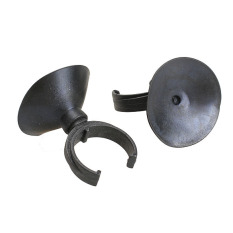 Baru 2x Hitam Suction Cup Clip For Aquarium Heater Tabung-Internasional