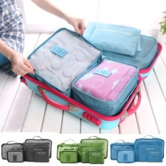 Baru 6 Buah Tas Koper Travel Organizer Pakaian Besar Medium Ukuran Kecil Kantong Tas Koper-Internasional
