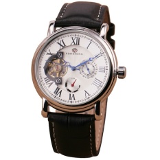 Antik BARU Kompleks 6 Hand 3 Sub-dial Tourbillon Otomatis Pria Arloji Mekanis Jam Tangan Tali Kulit Asli HADIAH GRATIS Watch Jam Tangan KOTAK 208