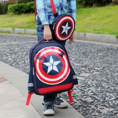 Baru Ransel Avengers Kapten Amerika Iron Man Hulk Sekolah Tas Buku untuk Anak Laki-laki-Intl