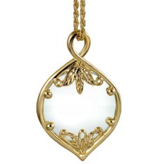 Konsep Baru Kalung Wanita dengan Suryakanta Liontin Membaca Purpose Fashion Tampilan Bagus Nyaman 18 K Berlapis Emas-P-0014G