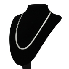 Mode Terkini 6 Mm Flat Oblateness Ular Perhiasan Rantai Perak Kalung 24 Inch
