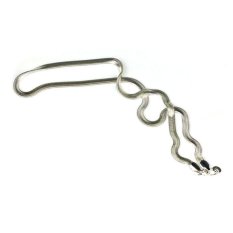 Baru Fashion 6mm Flat Oblate Snake Silver Chain Perhiasan Kalung (Silver)
