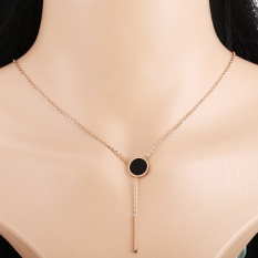 Baru Fashion Model Titanium Steel Necklace 2017 Rose Kalung Emas-Intl
