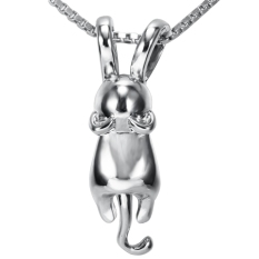 Mode Terkini Wanita 925 Perak Kucing Hewan Kesayangan Bentuk Liontin Kalung