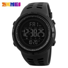 Baru SKMEI 1251 Pria Olahraga Watches 50 M Tahan Air Watches Countdown Double Time Watch Alarm Chrono Digital Jam Tangan-Semua Hitam-Intl