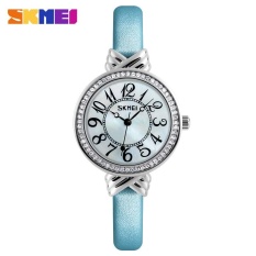 Baru Skmei Wanita Jam Tangan Online Menawan Kristal Kuarsa Analog Wanita Tali Kulit Jam Tangan Kasual Designer Jam Tangan untuk Wanita 9162 -Internasional