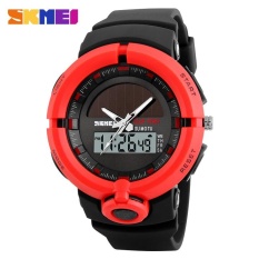 New SKMEI Men Analog Quartz Watches Solar Sports Watch Dual Time Zones LED Digital Students Waterproof Wristwatches Male Clock 1275 - intl