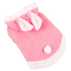 Baru Lembut Natal Pet Anjing Pakaian Jubah Rabbit Ear Hooded Coat PET Kostum untuk Anjing M-Intl