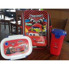 NEW TREND!! TAS RANSEL ANAK KARAKTER CARS DAN 1 SET TEMPAT BEKAL KEREN DAN KEKINIAN