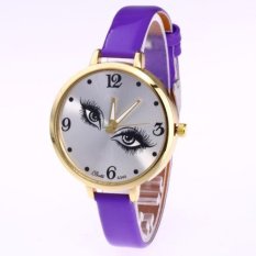 Fashion Wanita Baru Slim Angka Arab Mata Round Analog QUARTZ Wrist Watch SP2G-Intl