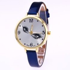 Fashion Wanita Baru Slim Angka Arab Mata Round Analog QUARTZ Wrist Watch SP2G-Intl