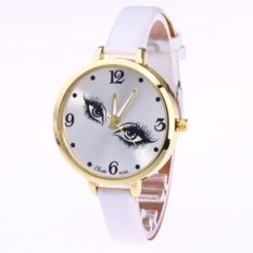 Fashion Wanita Baru Slim Angka Arab Mata Round Analog QUARTZ Wrist Watch SP2G-Intl
