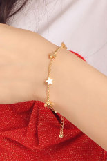 Baru Wanita Wanita Trendi Jantung Star Berlapis Emas Gelang Rantai Gelang Hadiah